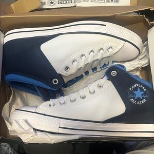 Converse High Tops - White and Navy